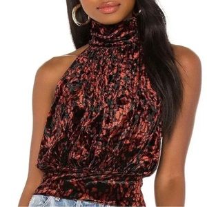 Free people halter valvet top